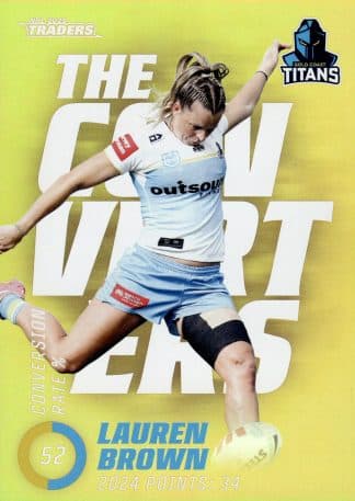 2025 NRL Traders NRLW The Converters Parallel - TCP21 Lauren Brown Gold Coast Titans