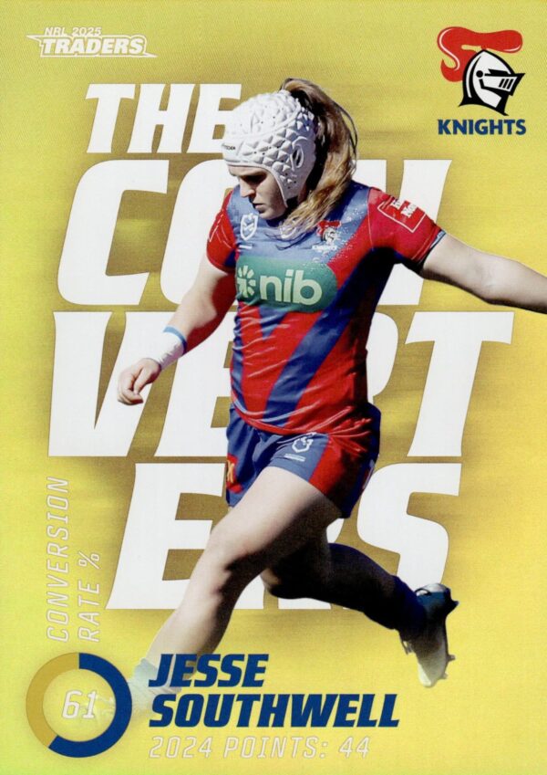 2025 NRL Traders NRLW The Converters Parallel - TCP22 Jesse Southwell Newcastle Knights