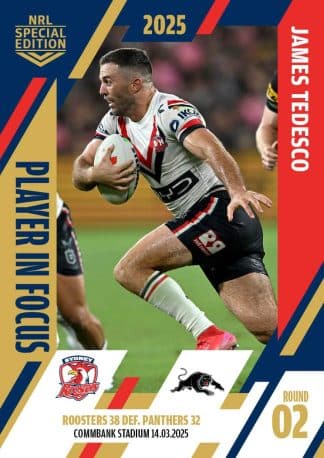 2025 NRL Player In Focus Round 02 - IF02 James Tedesco Sydney Roosters