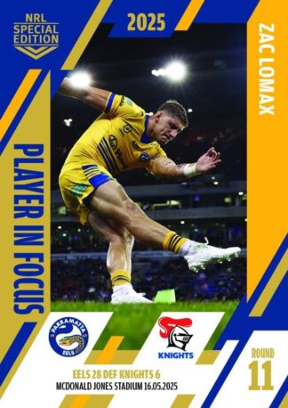2025 NRL Player In Focus Round 11 - IF11 Zac Lomax Parramatta Eels