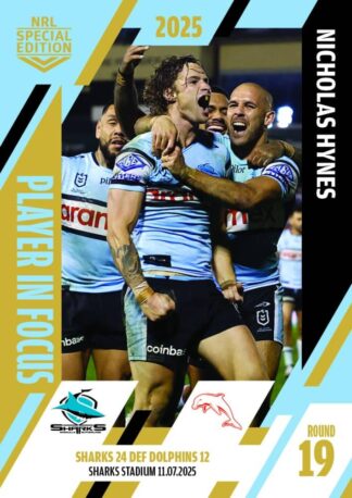 2025 NRL Player In Focus Round 19 - IF19 Nicholas Hynes Cronulla Sharks