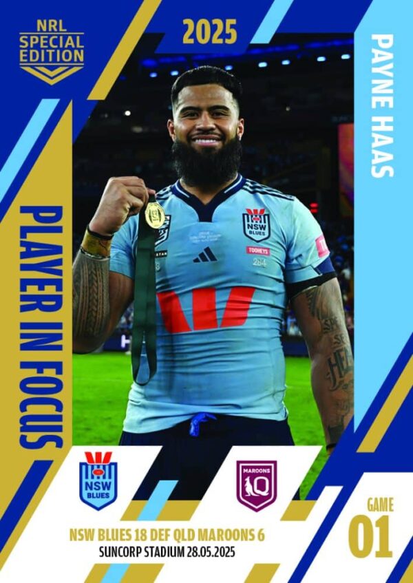 2025 NRL Player In Focus State Of Origin - IF SOO 01 Payne Haas NSW Blues