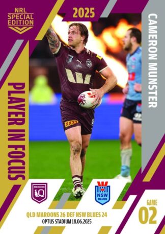 2025 NRL Player In Focus State Of Origin - IF SOO 02 Cameron Munster QLD Maroons