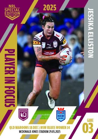 2025 NRLW Player In Focus State Of Origin - IF SOOW 03 Jessika Elliston QLD Maroons