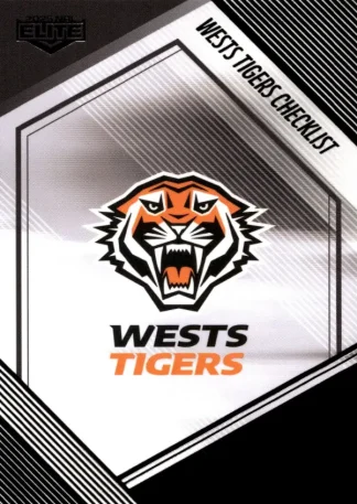 2025 NRL Elite Black Diamond Mojo - MB145 Checklist Wests Tigers