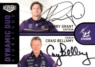2025 NRL Elite Dynamic Duo Signature - DDS1 Harry Grant & Craig Bellamy Melbourne Storm