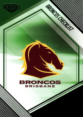 2025 NRL Elite Emerald Mojo - ME001 Checklist Brisbane Broncos
