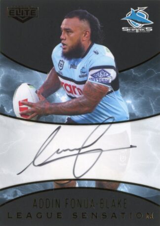 2025 NRL Elite Black League Sensations Signature - LSB04 Addin Fonua-Blake Cronulla Sharks