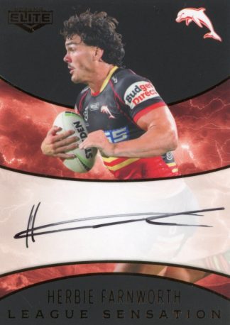 2025 NRL Elite Black League Sensations Signature - LSB05 Herbie Farnworth Dolphins