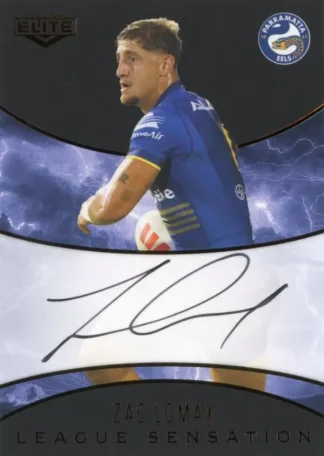 2025 NRL Elite Black League Sensations Signature - LSB11 Zac Lomax Parramatta Eels