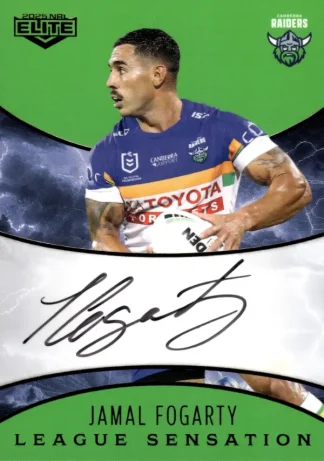 2025 NRL Elite Team League Sensations Signature - LST02 Jamal Fogarty Canberra Raiders