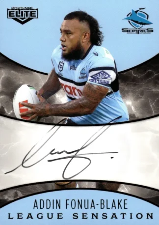2025 NRL Elite Team League Sensations Signature - LST04 Addin Fonua-Blake Cronulla Sharks