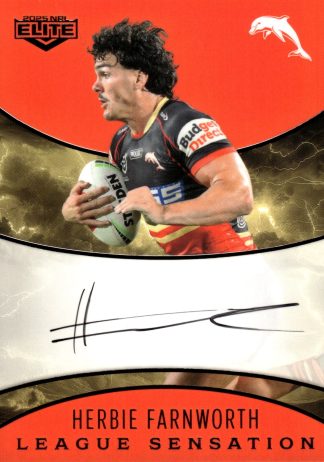 2025 NRL Elite Team League Sensations Signature - LST05 Herbie Farnworth Dolphins