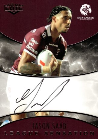 2025 NRL Elite Team League Sensations Signature - LST07 Jason Saab Manly Sea Eagles