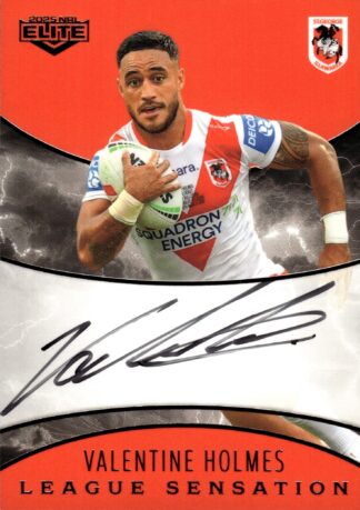 2025 NRL Elite Team League Sensations Signature - LST14 Valentine Holmes St George Dragons