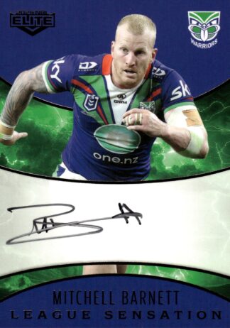 2025 NRL Elite Team League Sensations Signature - LST16 Mitchell Barnett Warriors