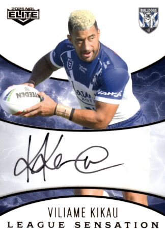 2025 NRL Elite White League Sensations Signature - LSW03 Viliame Kikau Canterbury Bulldogs