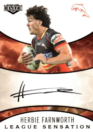 2025 NRL Elite White League Sensations Signature - LSW05 Herbie Farnworth Dolphins