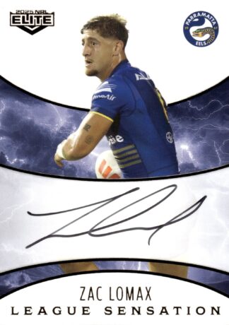 2025 NRL Elite White League Sensations Signature - LSW11 Zac Lomax Parramatta Eels