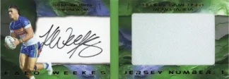 2025 NRL Elite Spotlight Jersey Patch Booklet - SB1 Kaeo Weekes Canberra Raiders