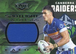 2025 NRL Elite Spotlight Jersey Patch - S1 Kaeo Weekes Canberra Raiders