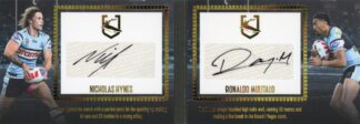 2025 NRL Elite Las Vegas Signature Booklet - VRS2 Nicholas Hynes & Ronaldo Mulitalo Cronulla Sharks