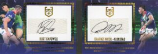 2025 NRL Elite Las Vegas Signature Booklet - VRS4 Kurt Capewell & Charnze Nicoll-Klokstad Warriors