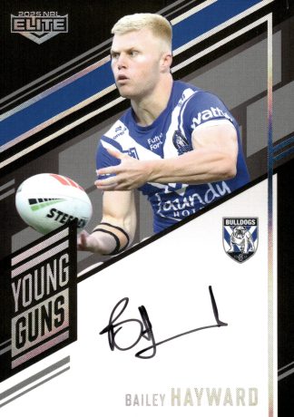 2025 NRL Elite Young Guns Signature - YGS03 Bailey Hayward Canterbury Bulldogs