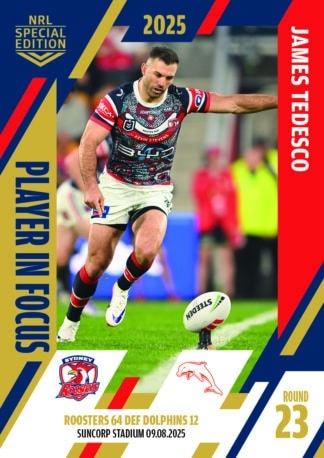 2025 NRL Player In Focus Round 23 - IF23 James Tedesco Sydney Roosters