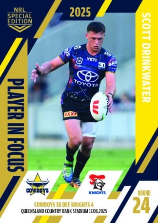 2025 NRL Player In Focus Round 24 - IF24 Scott Drinkwater North QLD Cowboys