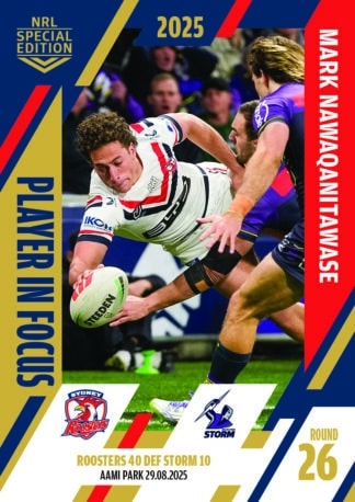 2025 NRL Player In Focus Round 26 - IF26 Mark Nawaqanitawase Sydney Roosters