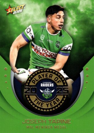 2025 NRL Select Club Player Of The Year - POTY02 Joseph Tapine Canberra Raiders