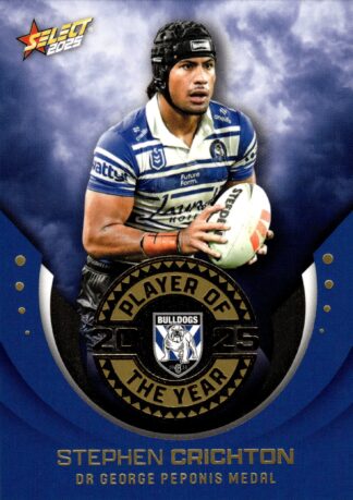 2025 NRL Select Club Player Of The Year - POTY03 Stephen Crichton Canterbury Bulldogs
