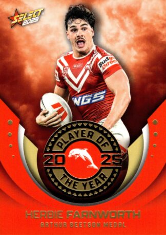 2025 NRL Select Club Player Of The Year - POTY05 Herbie Farnworth Dolphins