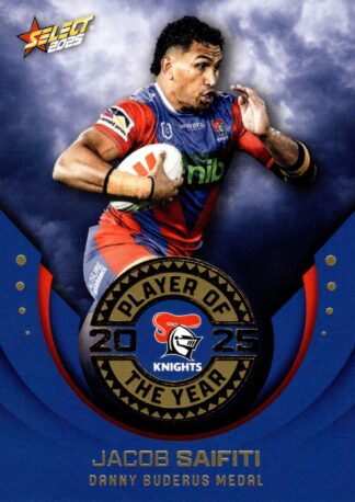2025 NRL Select Club Player Of The Year - POTY09 Jacob Saifiti Newcastle Knights