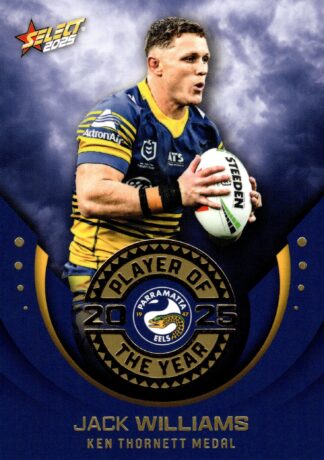 2025 NRL Select Club Player Of The Year - POTY11 Jack Williams Parramatta Eels