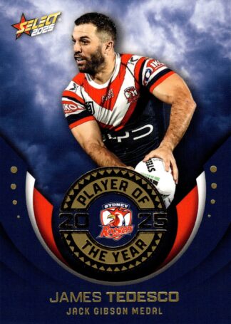 2025 NRL Select Club Player Of The Year - POTY15 James Tedesco Sydney Roosters