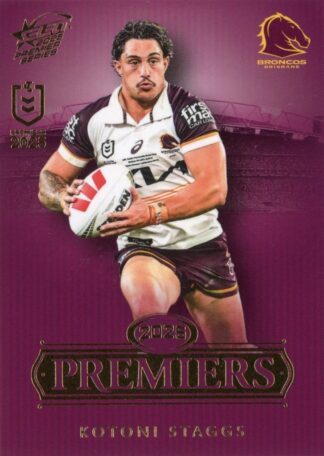 2025 NRL Premiers Brisbane Broncos - PCG04 Kotoni Staggs
