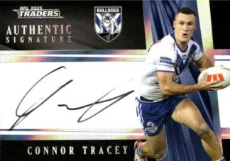2025 NRL Traders NRL Black Authentics Signature - AB03 Connor Tracey Canterbury Bulldogs