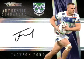 2025 NRL Traders NRL Black Authentics Signature - AB16 Jackson Ford Warriors