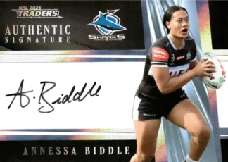 2025 NRL Traders NRLW Black Authentics Signature - AB20 Annessa Biddle Cronulla Sharks