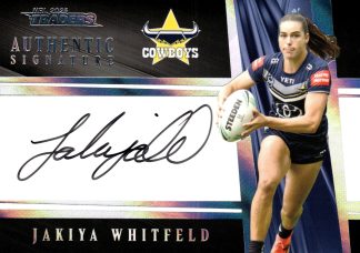 2025 NRL Traders NRLW Black Authentics Signature - AB23 Jakiya Whitfeld North QLD Cowboys