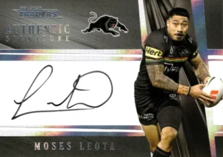 2025 NRL Traders NRL Team Authentics Signature - AT12 Moses Leota Penrith Panthers