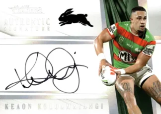 2025 NRL Traders NRL White Authentics Signature - AW13 Keaon Koloamatangi South Sydney Rabbitohs