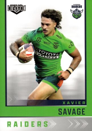 2025 NRL Elite Common Card - Base 015 Xavier Savage Canberra Raiders