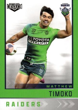 2025 NRL Elite Common Card - Base 018 Matthew Timoko Canberra Raiders