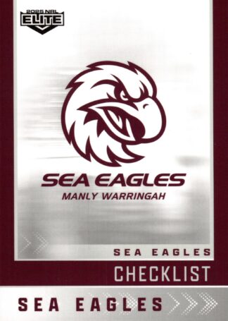 2025 NRL Elite Common Card - Base 055 Checklist Manly Sea Eagles