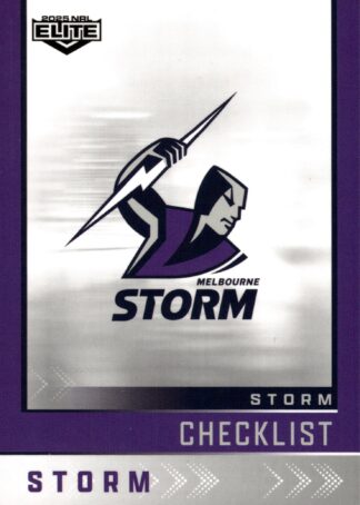2025 NRL Elite Common Card - Base 064 Checklist Melbourne Storm