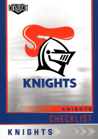 2025 NRL Elite Common Card - Base 073 Checklist Newcastle Knights