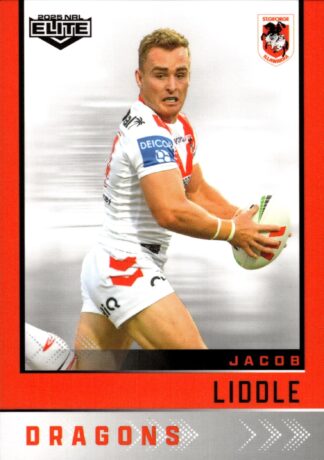 2025 NRL Elite Common Card - Base 123 Jacob Liddle St George Illawarra Dragons